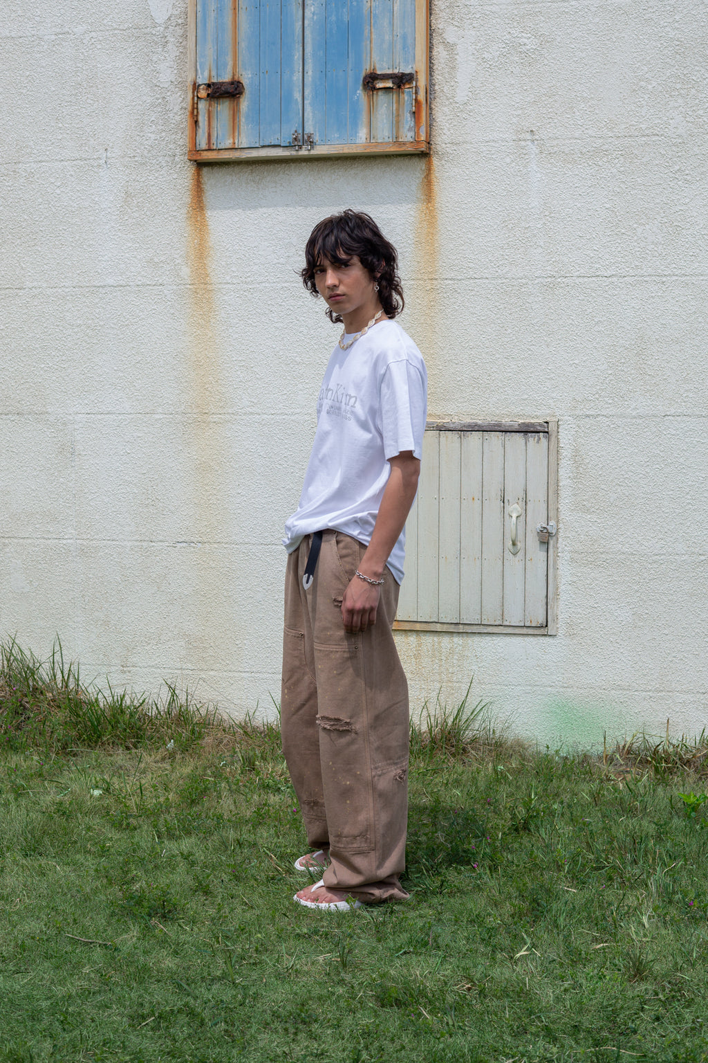 Matin Kim - Sweat Printing Logo Top (White) product image 7 | TRAB K-Fashion Australia