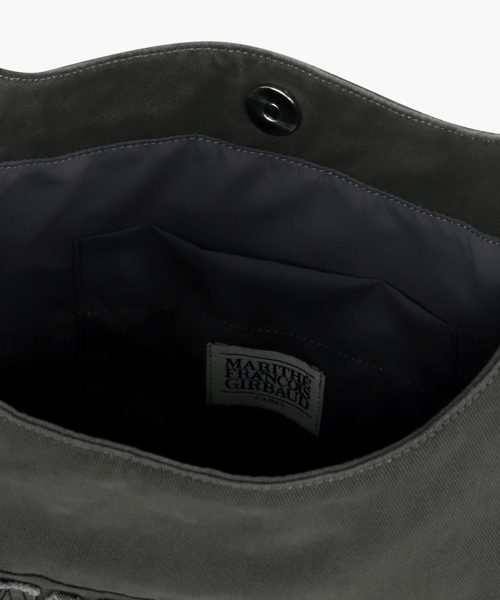 Marithe & Francois Girbaud - Classic Logo Round One Shoulder Bag (Charcoal) product image 5 | TRAB K-Fashion Australia