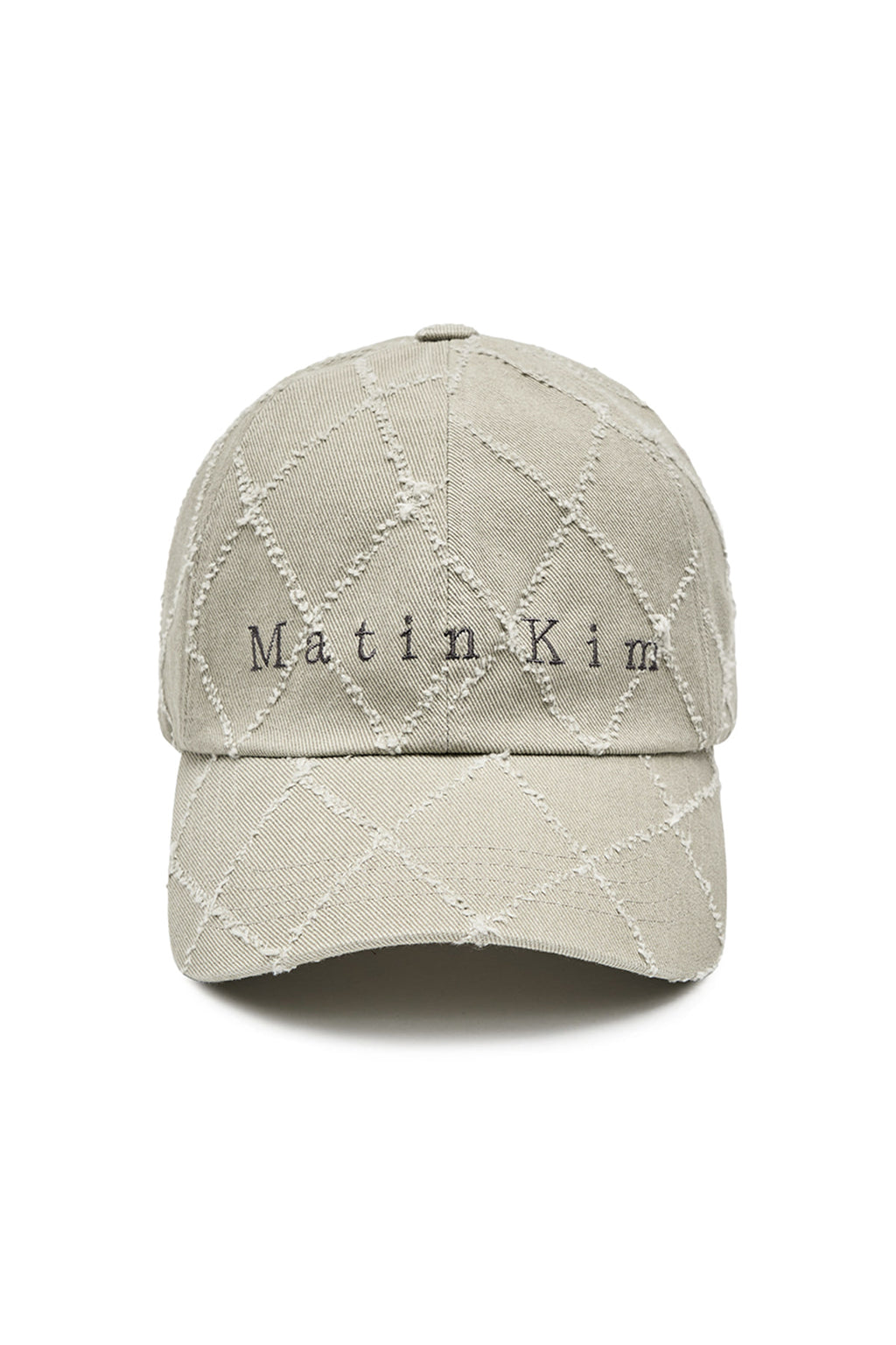 Matin Kim - Matin Typo Quilted Ball Cap (Light Khaki) product image 1 | TRAB K-Fashion Australia
