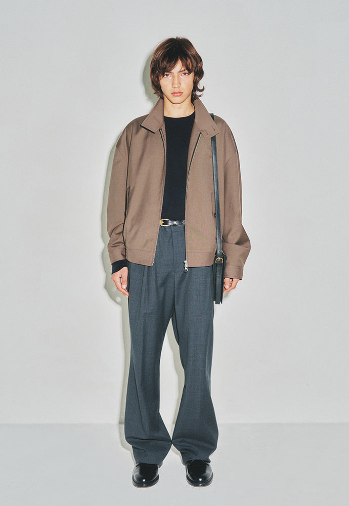 Tonywack - Tropical Wool Harrington Jacket (Dark Olive) product image 1 | TRAB K-Fashion Australia