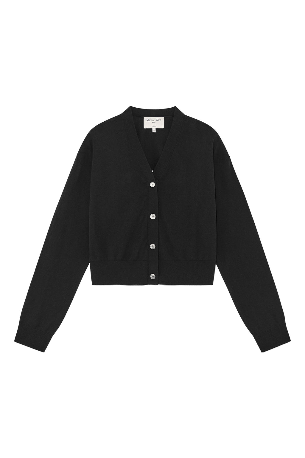 Matin Kim - Back Logo See Through Cardigan (Black) product image 1 | TRAB K-Fashion Australia