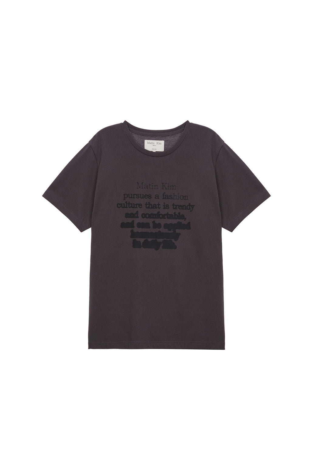 Matin Kim - Ink Lettering Top (Charcoal) product image 1 | TRAB K-Fashion Australia