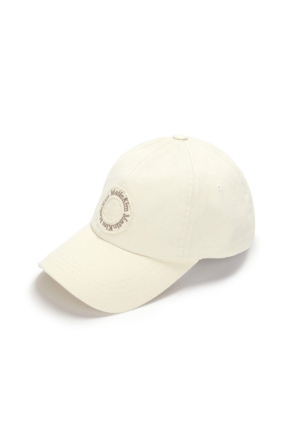 Matin Kim - Applique Circle Logo Ball Cap (Ivory) product image 2 | TRAB K-Fashion Australia