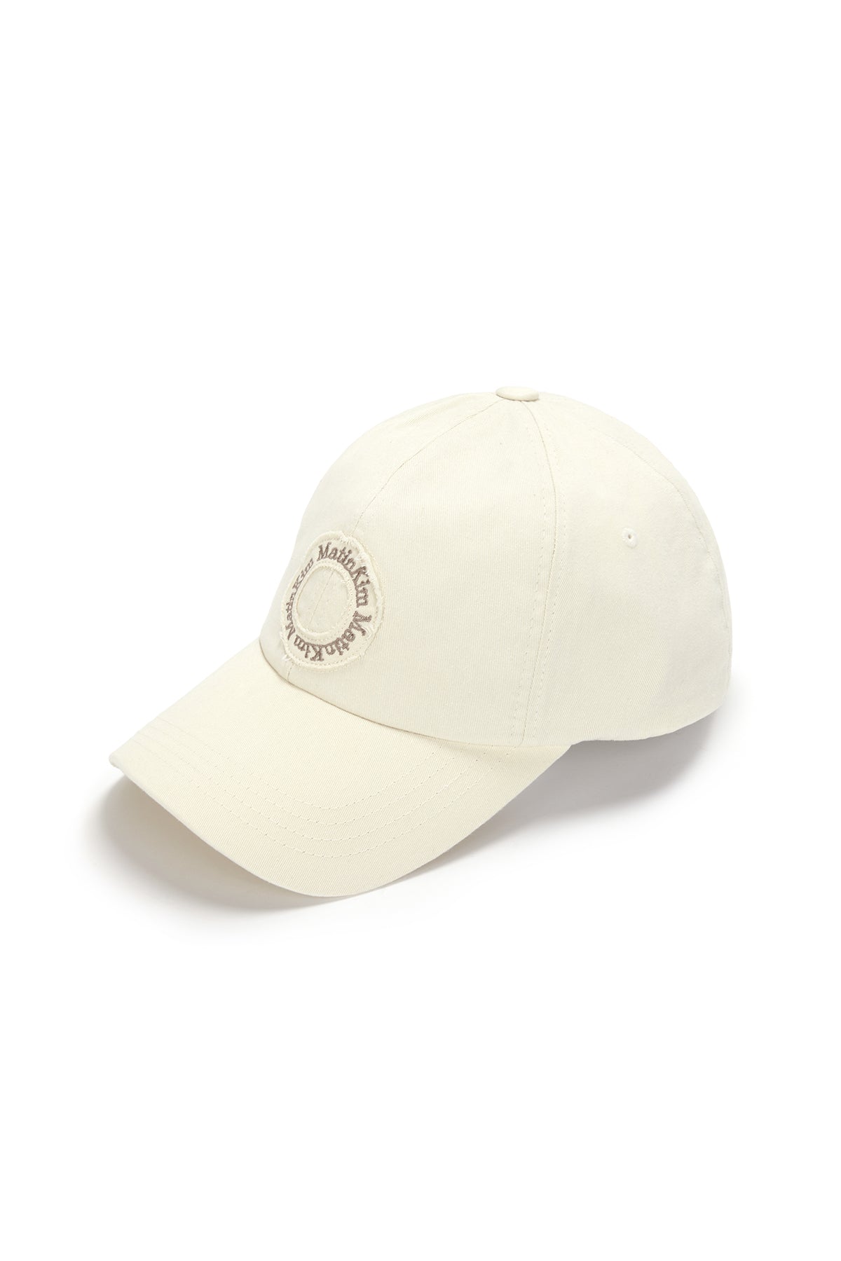 Matin Kim - Applique Circle Logo Ball Cap (Ivory) product image 2 | TRAB K-Fashion Australia