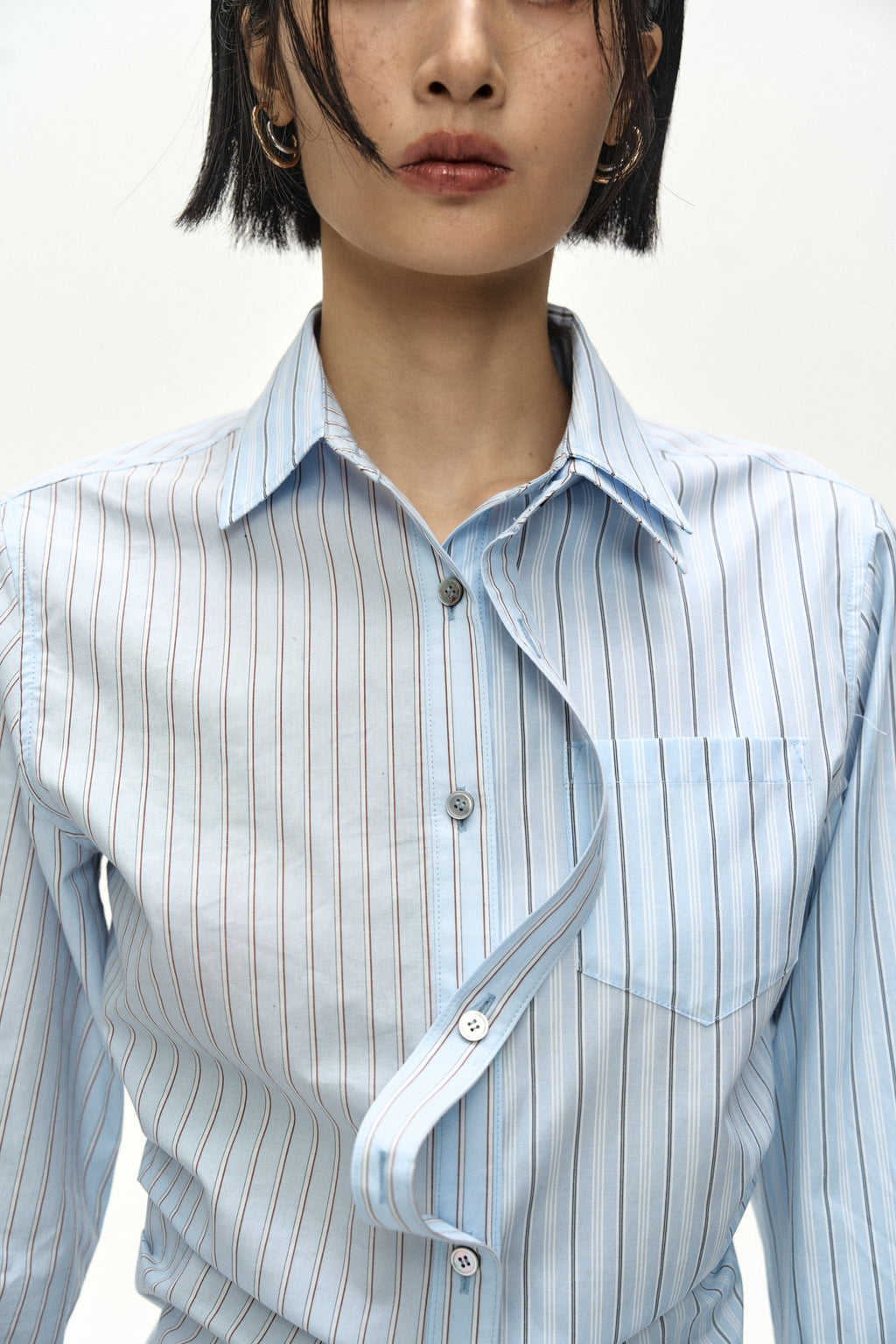Andersson Bell - Split-Stripe Contour Shirt (blue) (Blue) product image 7 | TRAB K-Fashion Australia