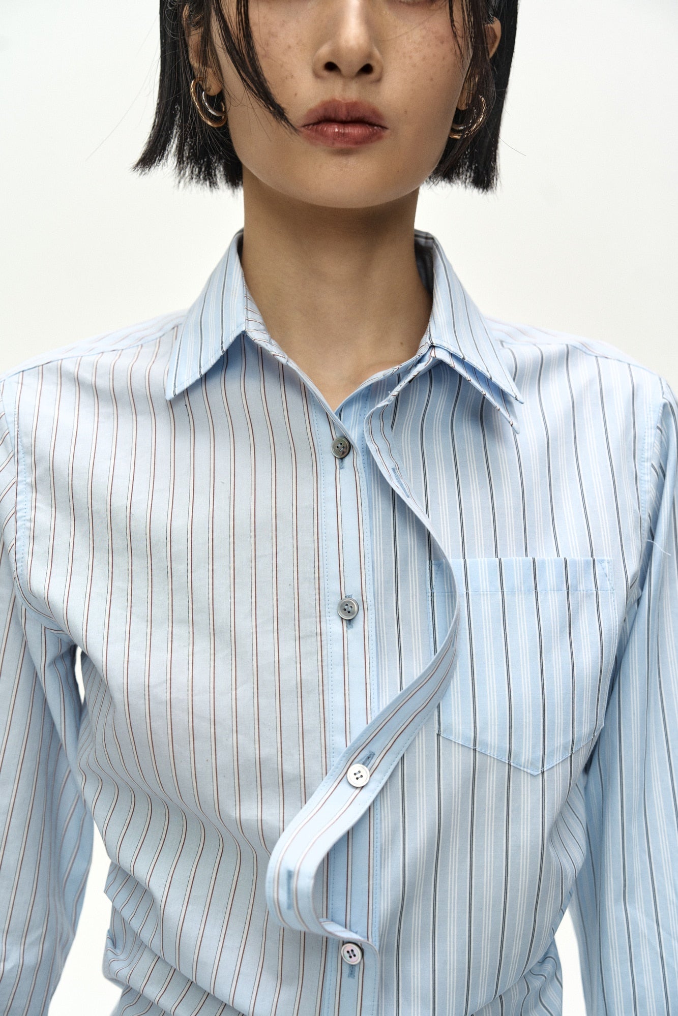 Andersson Bell - Split-Stripe Contour Shirt (blue) (Blue) product image 7 | TRAB K-Fashion Australia
