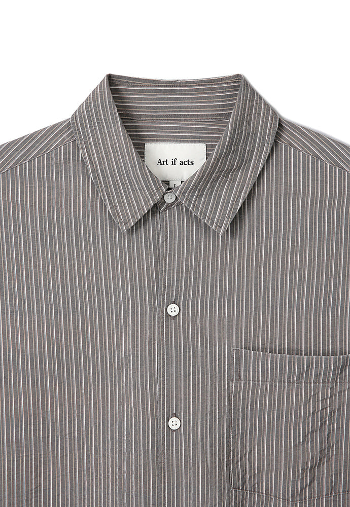 Art if acts - Wrinkle Rayon Shirt (Wood/Cream) product image 7 | TRAB K-Fashion Australia