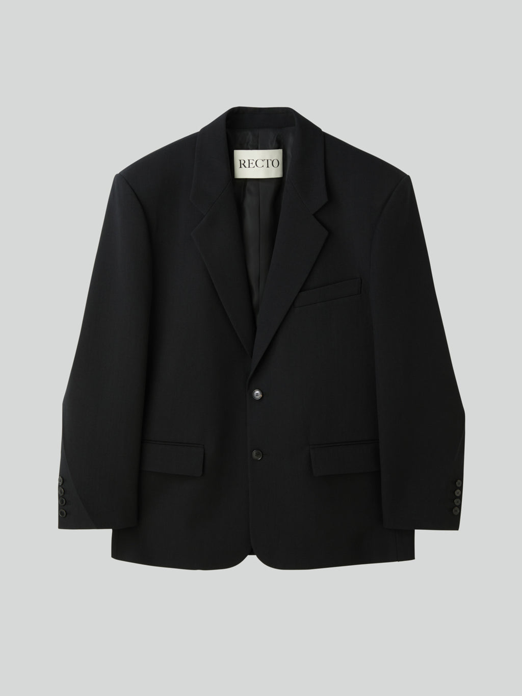 Recto - Structured Wool Blend Single Jacket (Black) product image 10 | TRAB K-Fashion Australia
