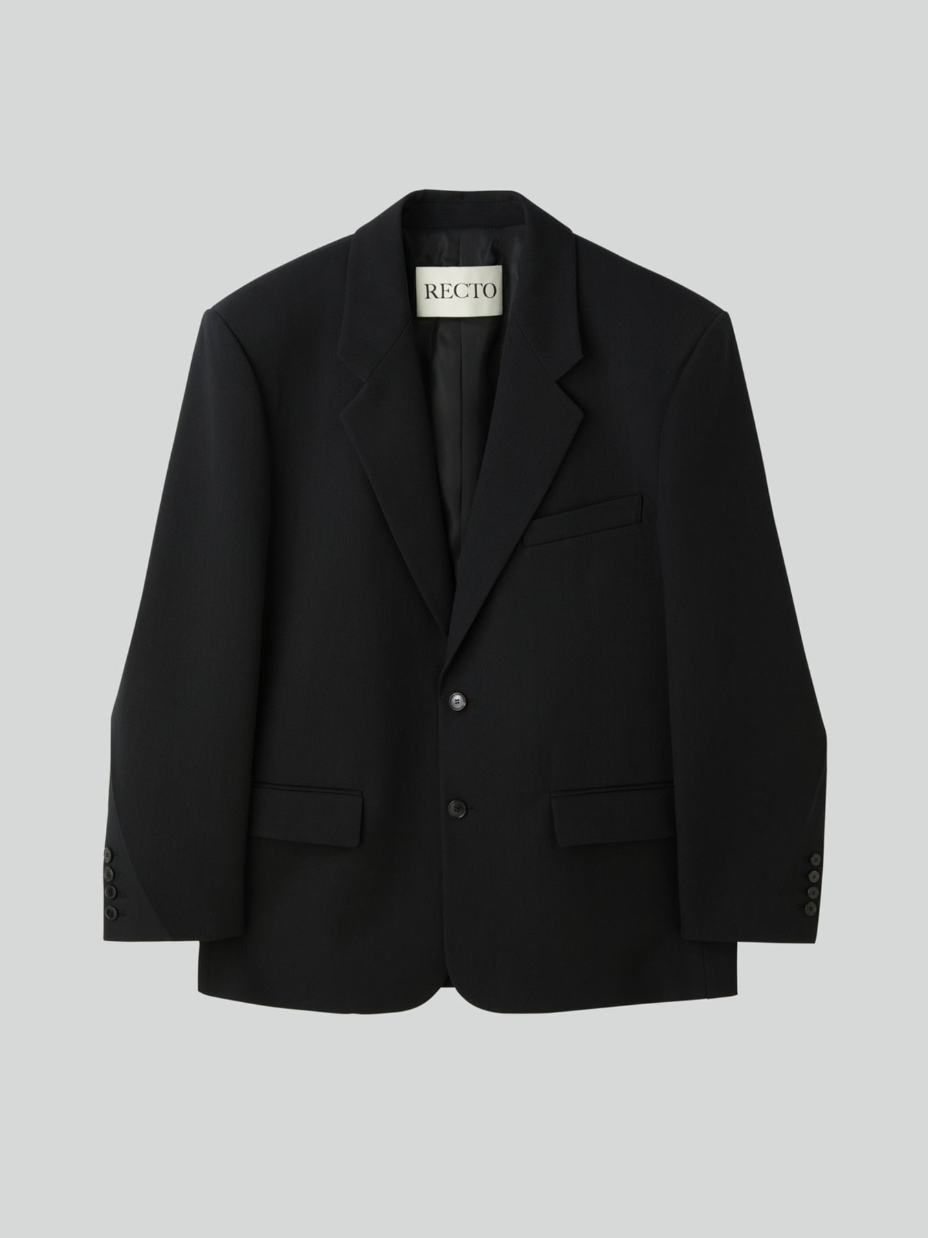 Recto - Structured Wool Blend Single Jacket (Black) product image 10 | TRAB K-Fashion Australia