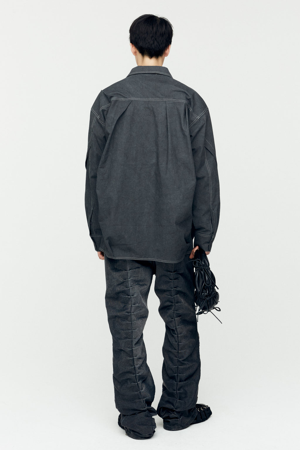 Andersson Bell - Alice Dyed Cotton Shirts (Charcoal) product image 3 | TRAB K-Fashion Australia