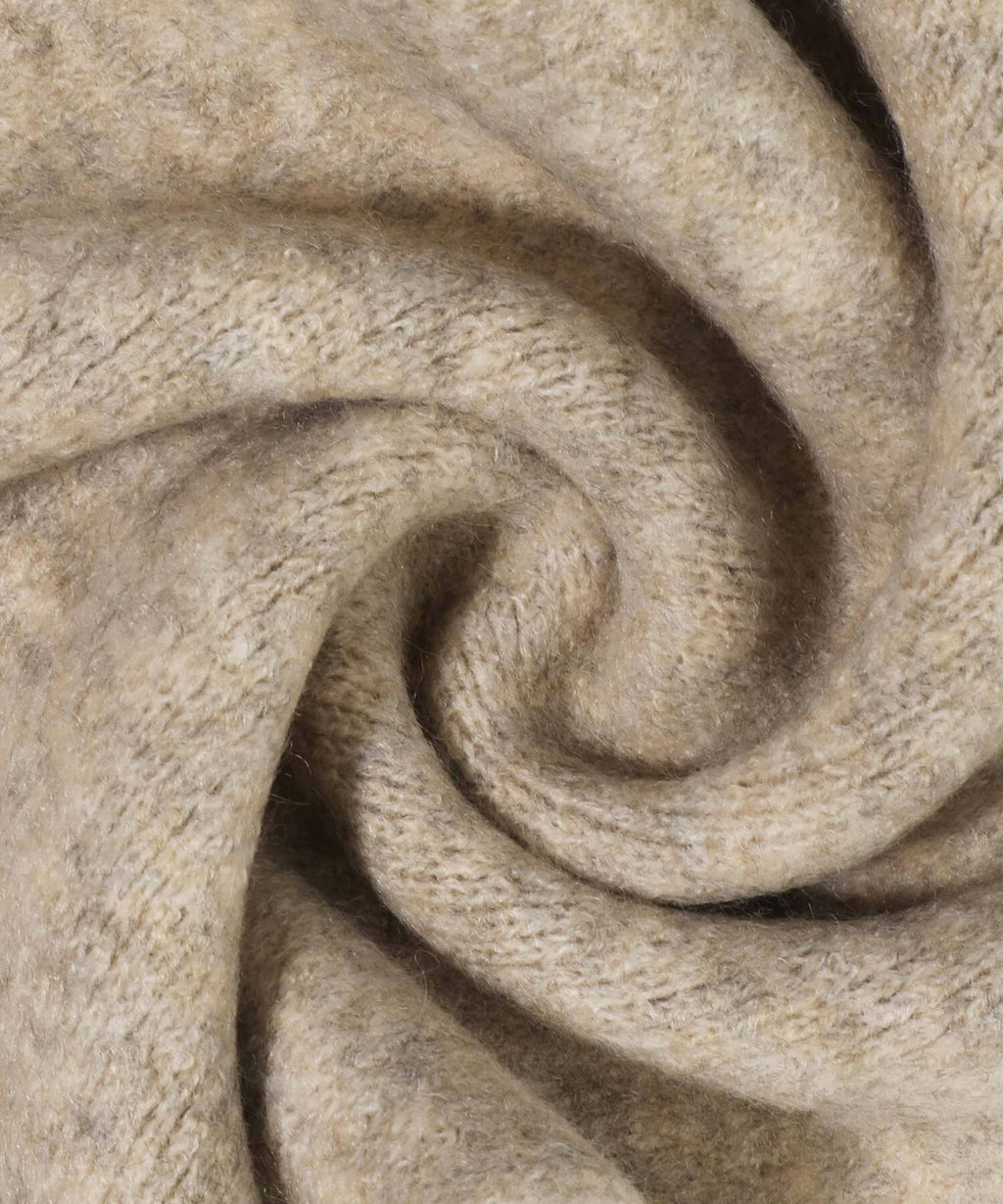 Marithe & Francois Girbaud - Fuzzy Solid Knit Muffler (Oatmeal) product image 4 | TRAB K-Fashion Australia