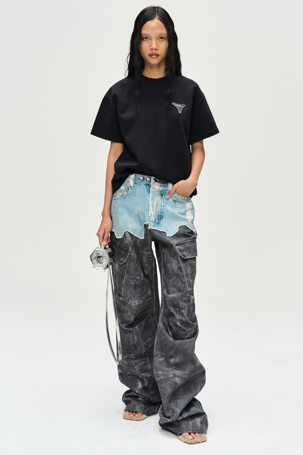 Andersson Bell - Unisex Stool Patch Logo T-Shirts (Black) product image 1 | TRAB K-Fashion Australia