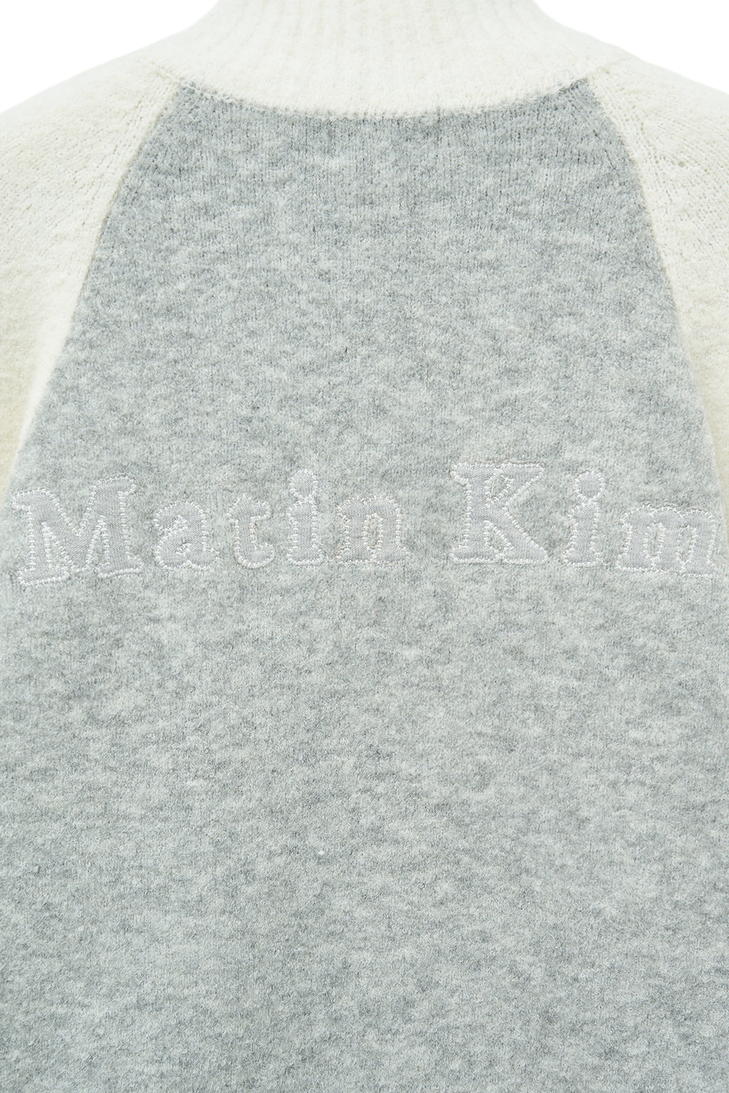 Matin Kim - High Neck Raglan Knit Zip Up (Ivory) product image 3 | TRAB K-Fashion Australia