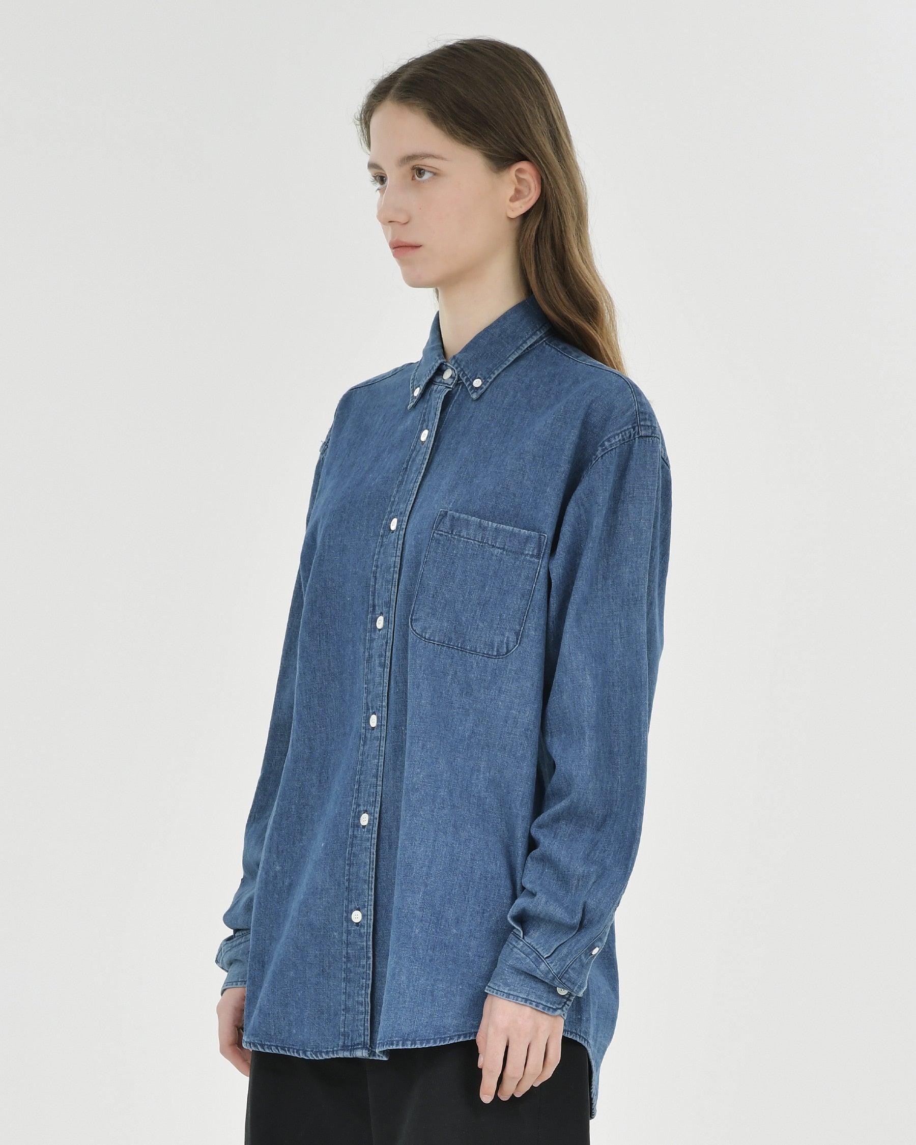 Brownyard - Button Down Denim Shirt (Blue) product image 2 | TRAB K-Fashion Australia