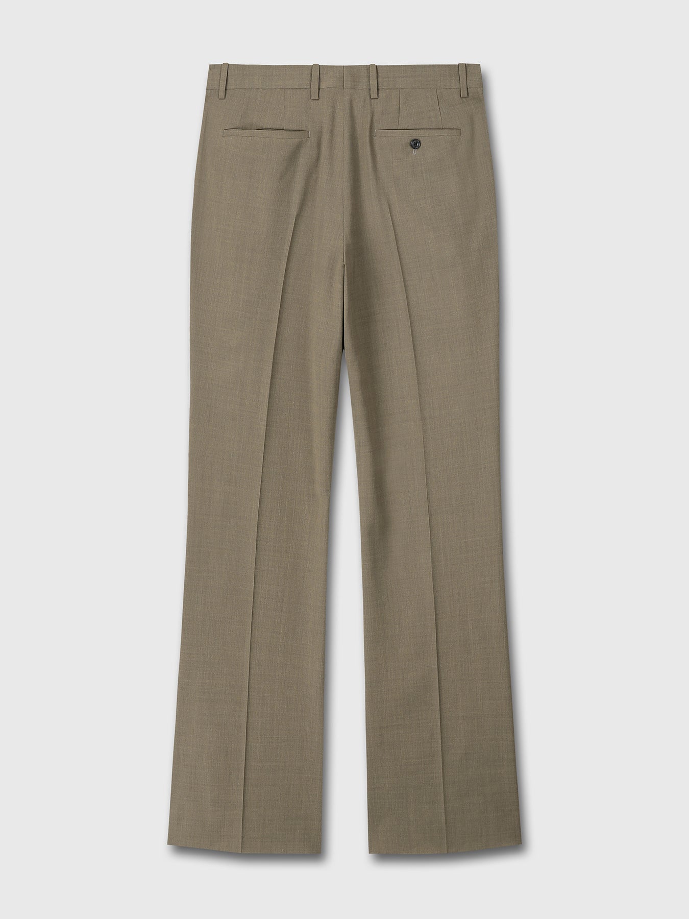 Tonywack - Light Wool Flared Trousers (Taupe Melange) product image 7 | TRAB K-Fashion Australia