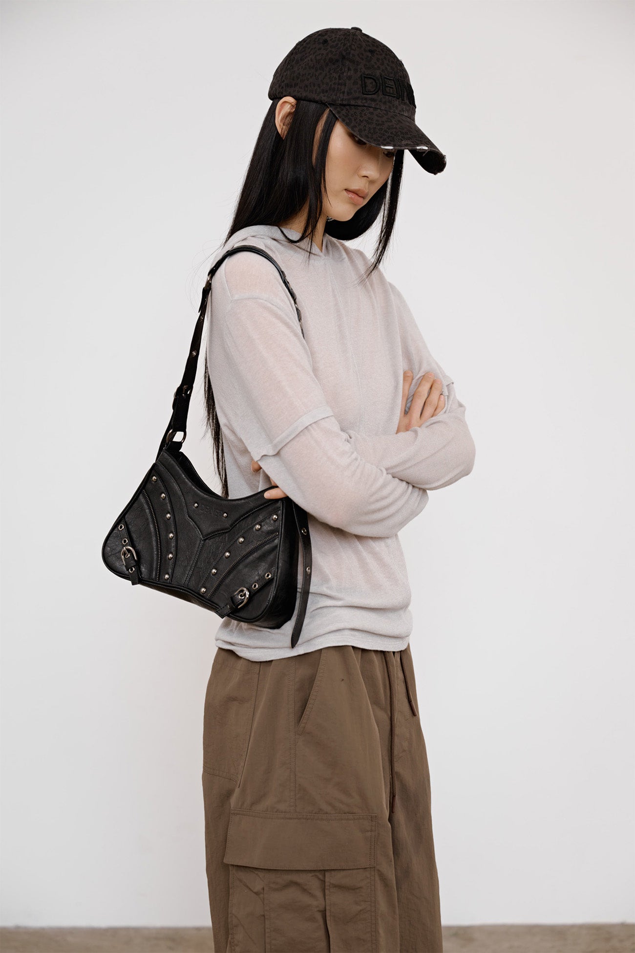 Deinet - Fake Hood Long Sleeve (Light Grey) product image 9 | TRAB K-Fashion Australia