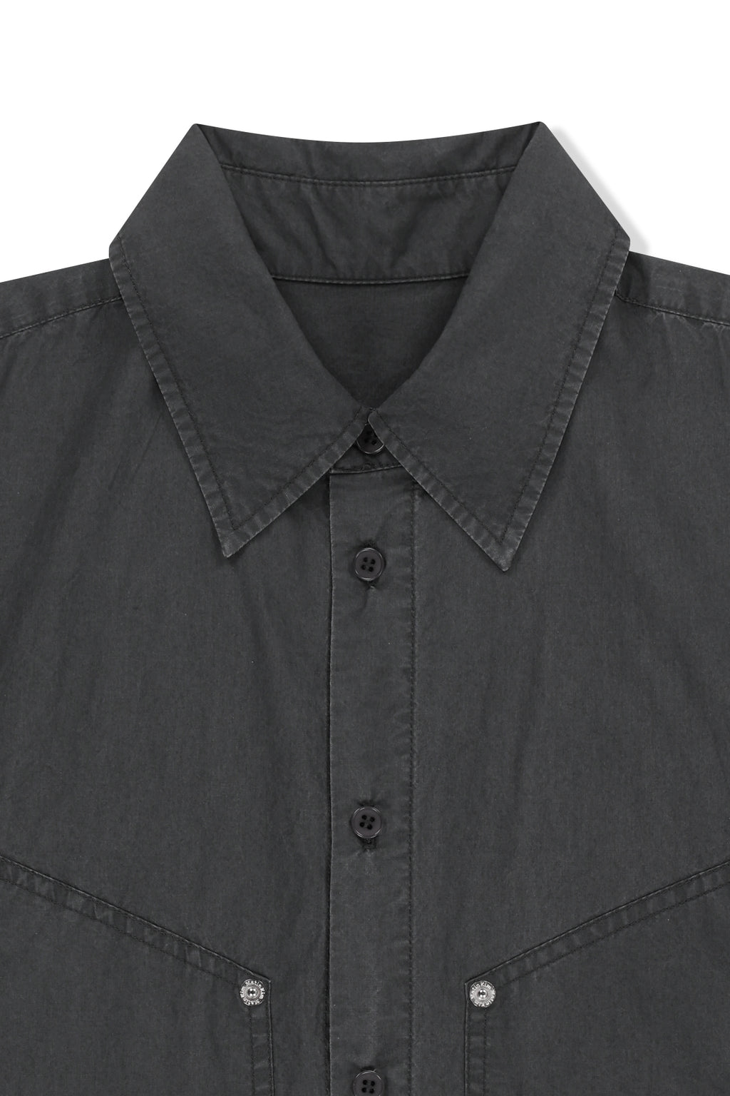 Matin Kim - Half Sleeve Pocket Shirt (Charcoal) product image 3 | TRAB K-Fashion Australia