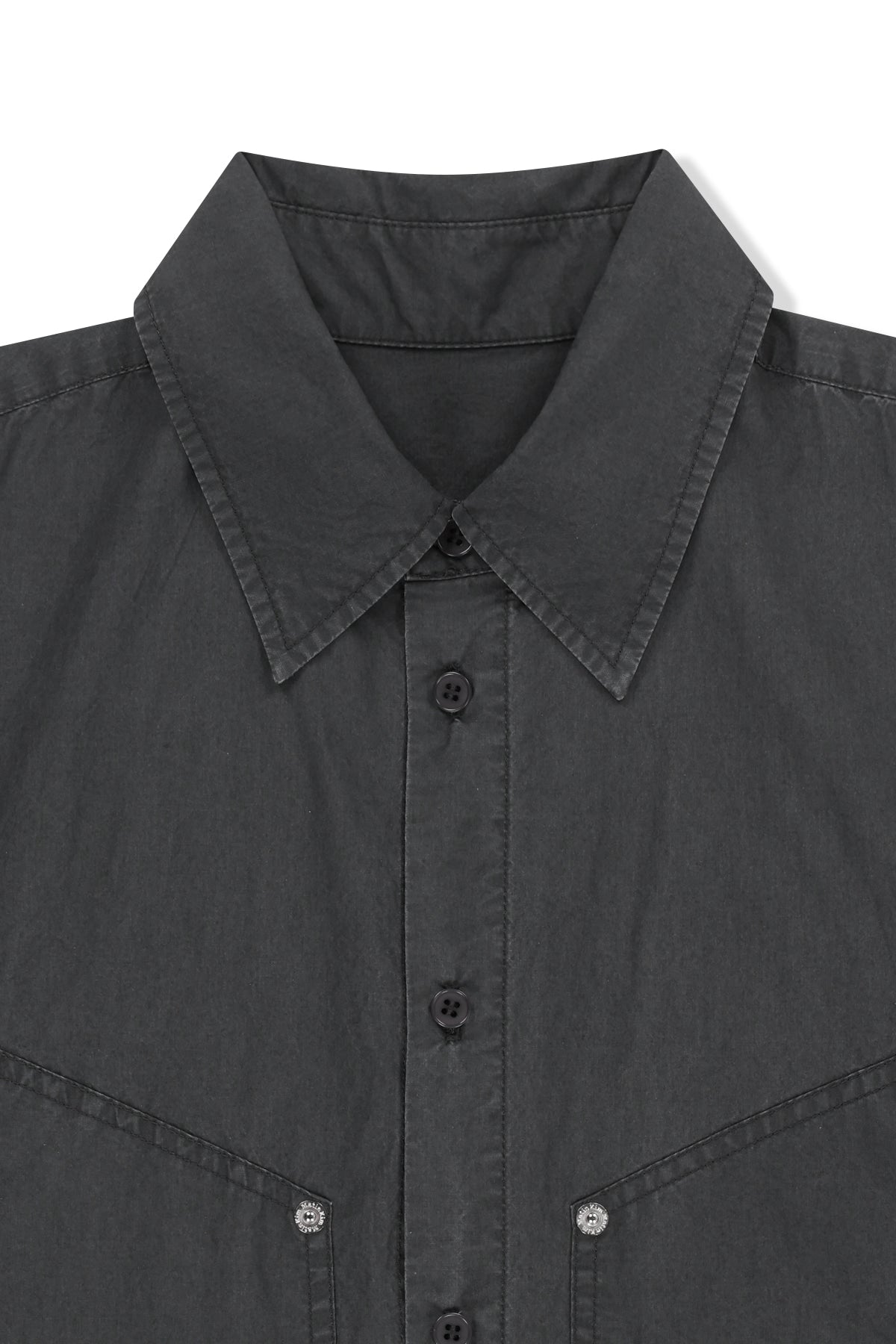 Matin Kim - Half Sleeve Pocket Shirt (Charcoal) product image 3 | TRAB K-Fashion Australia