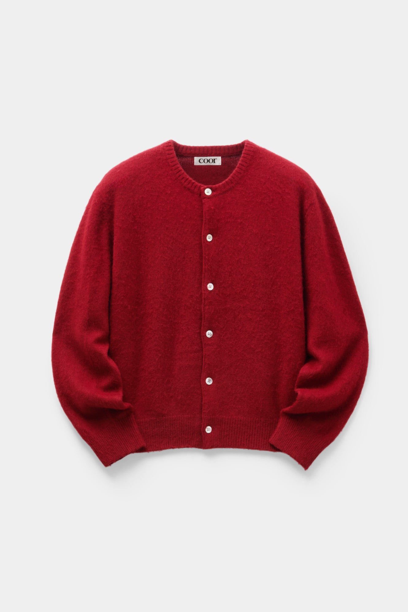 Coor - Raccoon Cropped Round Cardigan (Red) product image 1 | TRAB K-Fashion Australia