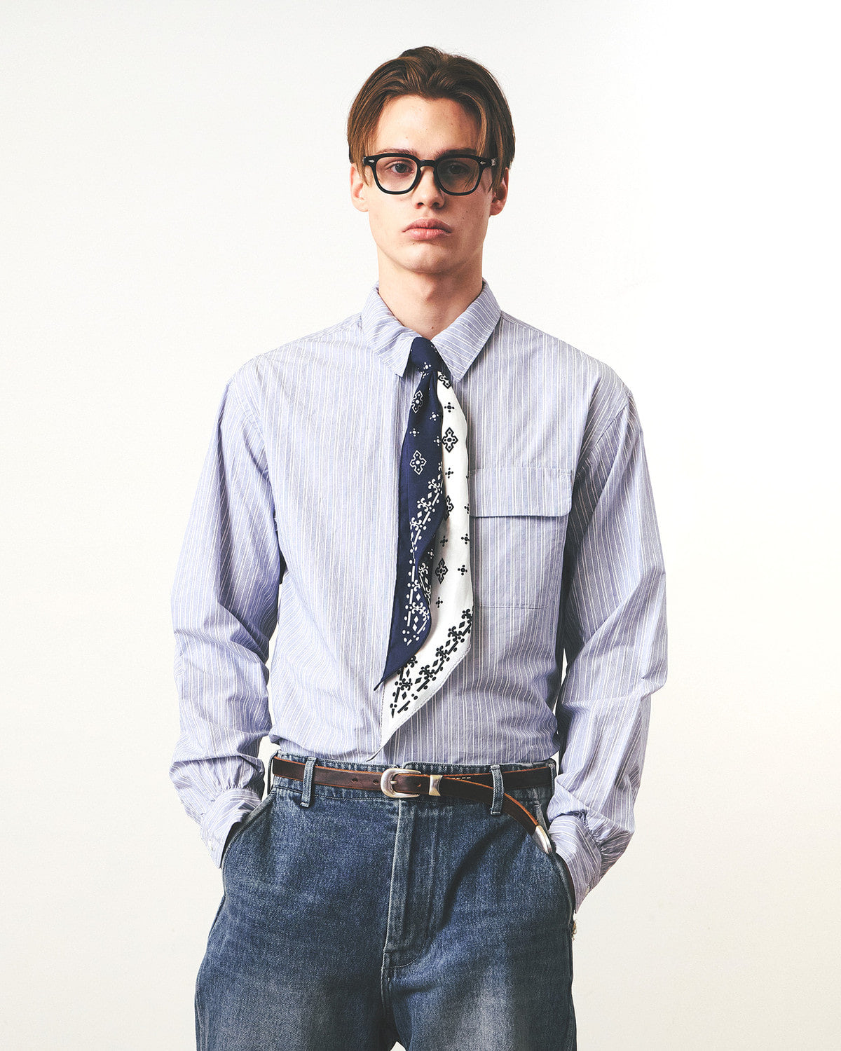 Eastlogue - Holiday Shirts (Blue Stripe) product image 3 | TRAB K-Fashion Australia