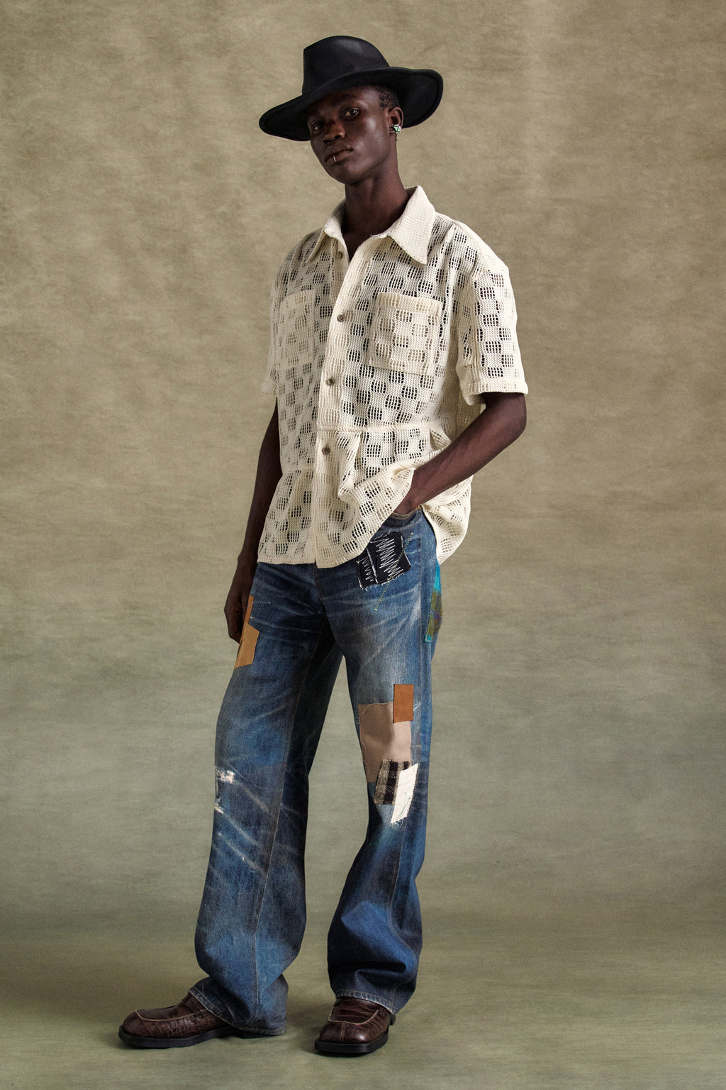 Andersson Bell - Letto Knitted Shirts (Ecru) product image 8 | TRAB K-Fashion Australia