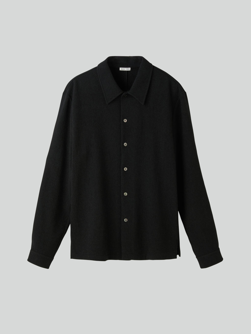 Recto - Wool Tweed Soft Shirt (Black) product image 8 | TRAB K-Fashion Australia