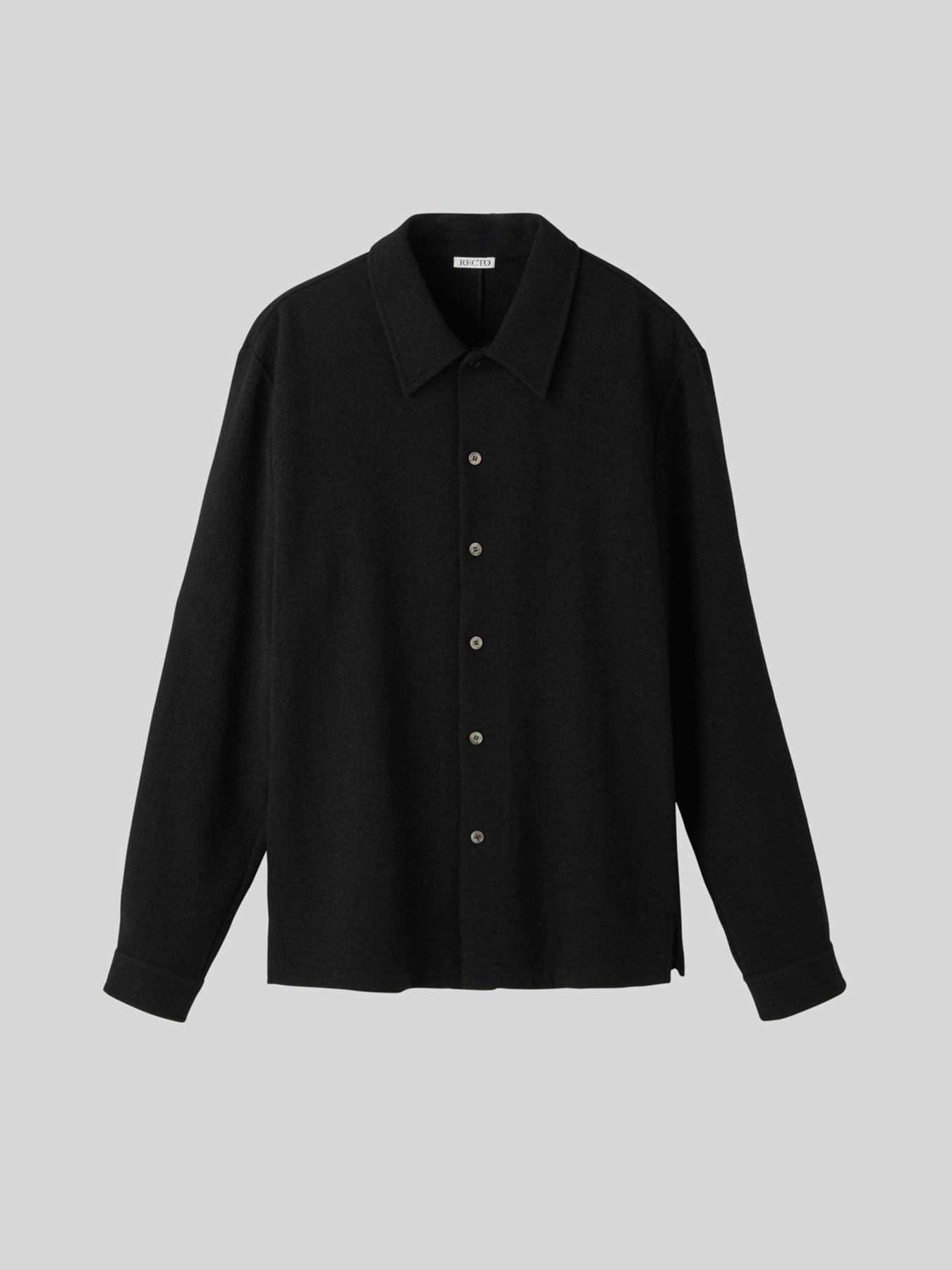 Recto - Wool Tweed Soft Shirt (Black) product image 8 | TRAB K-Fashion Australia