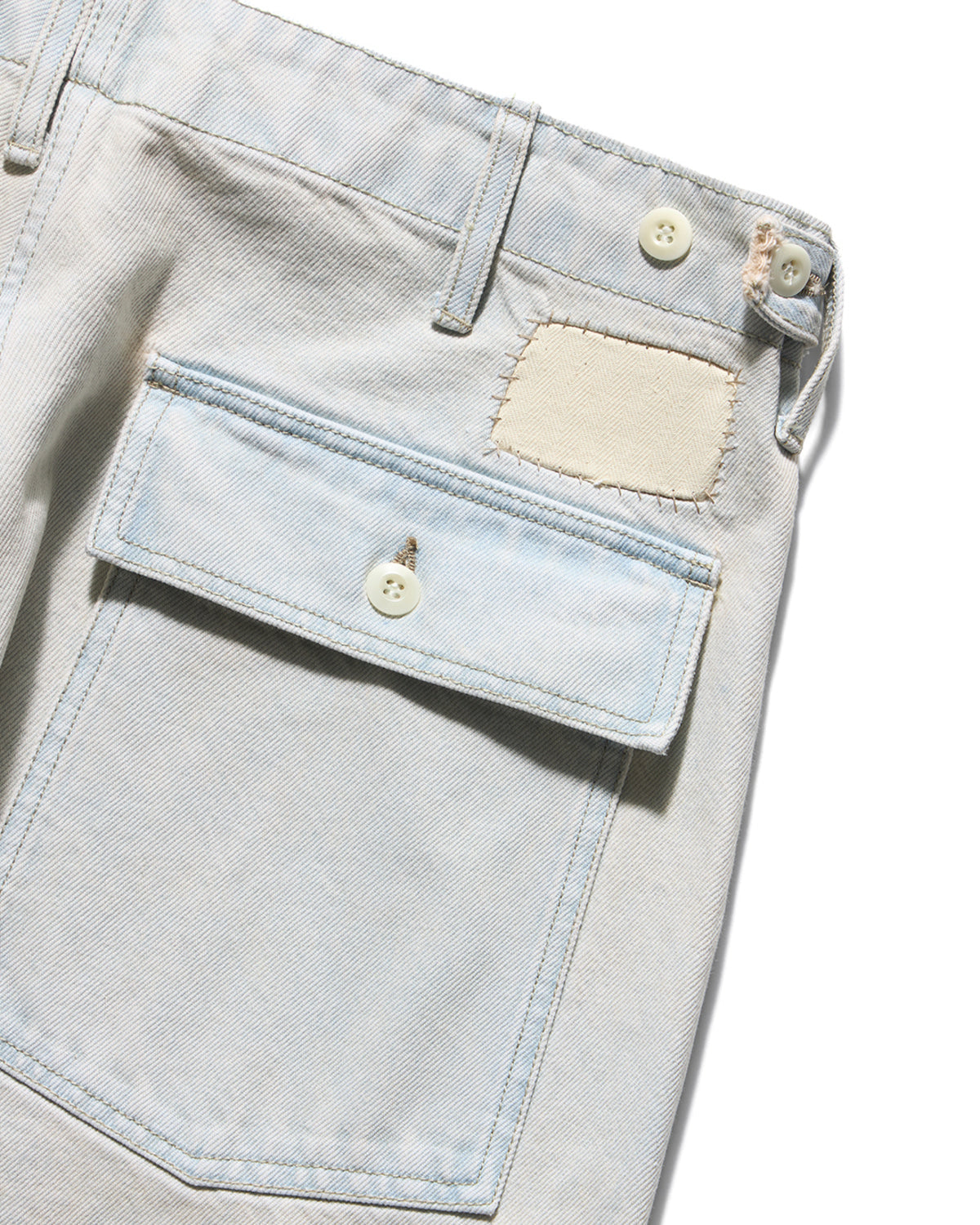 Eastlogue - Damaged Fatigue Pants (Bleached Indigo) product image 10 | TRAB K-Fashion Australia