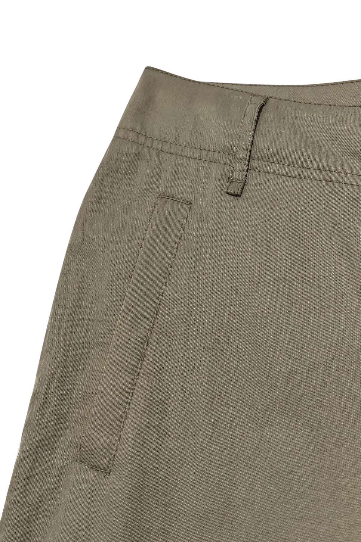 Matin Kim - Zipper Detail Nylon Pants (Khaki) product image 3 | TRAB K-Fashion Australia