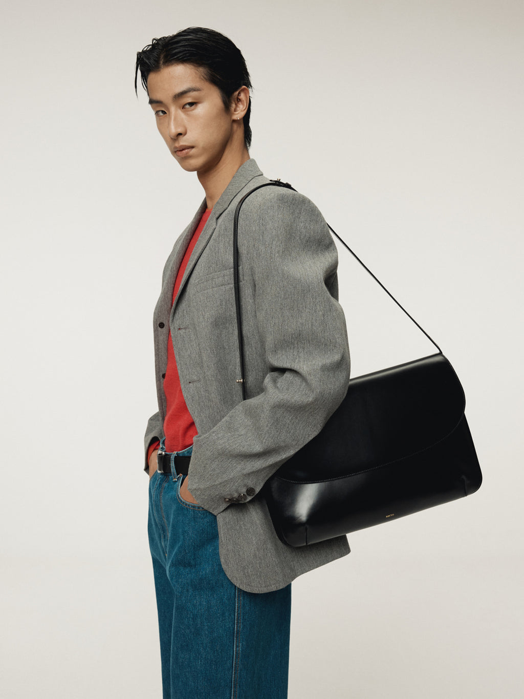 Recto - Quincy Wool Single Jacket (Melange Grey) product image 8 | TRAB K-Fashion Australia