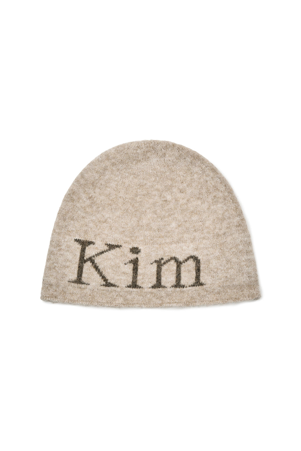 Matin Kim - Matin Logo Boucle Knit Beanie (Beige) product image 4 | TRAB K-Fashion Australia
