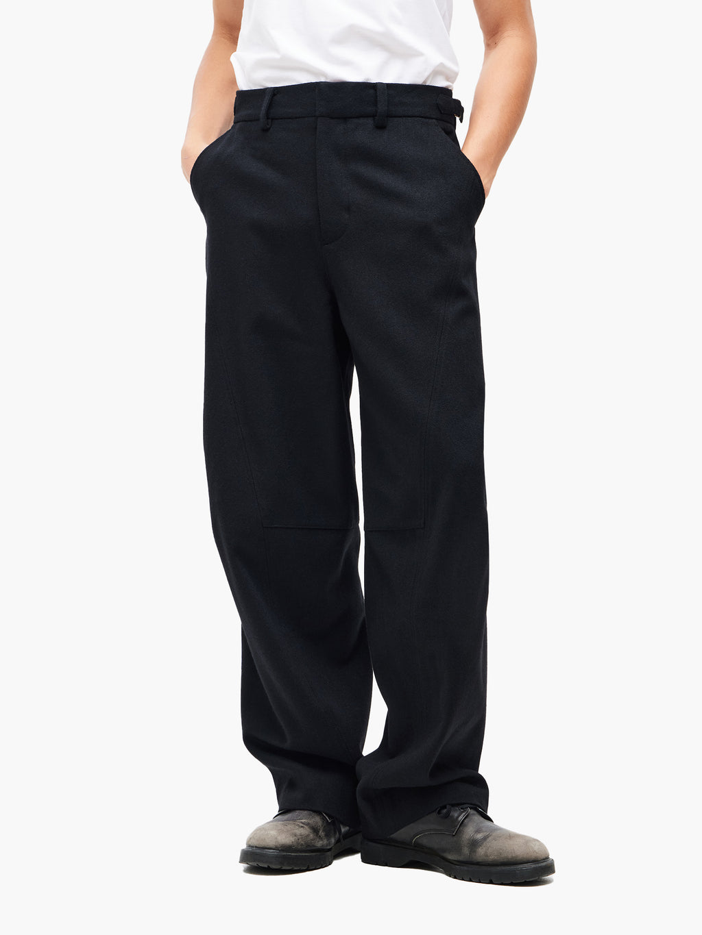 Jiyong Kim - Wool Dart Trousers (Black) product image 3 | TRAB K-Fashion Australia
