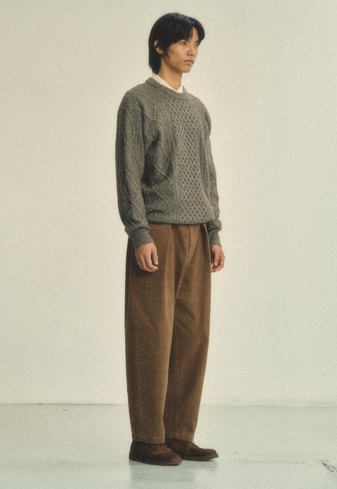 Art if acts - Fisherman Cable Sweater (Truffle) product image 2 | TRAB K-Fashion Australia