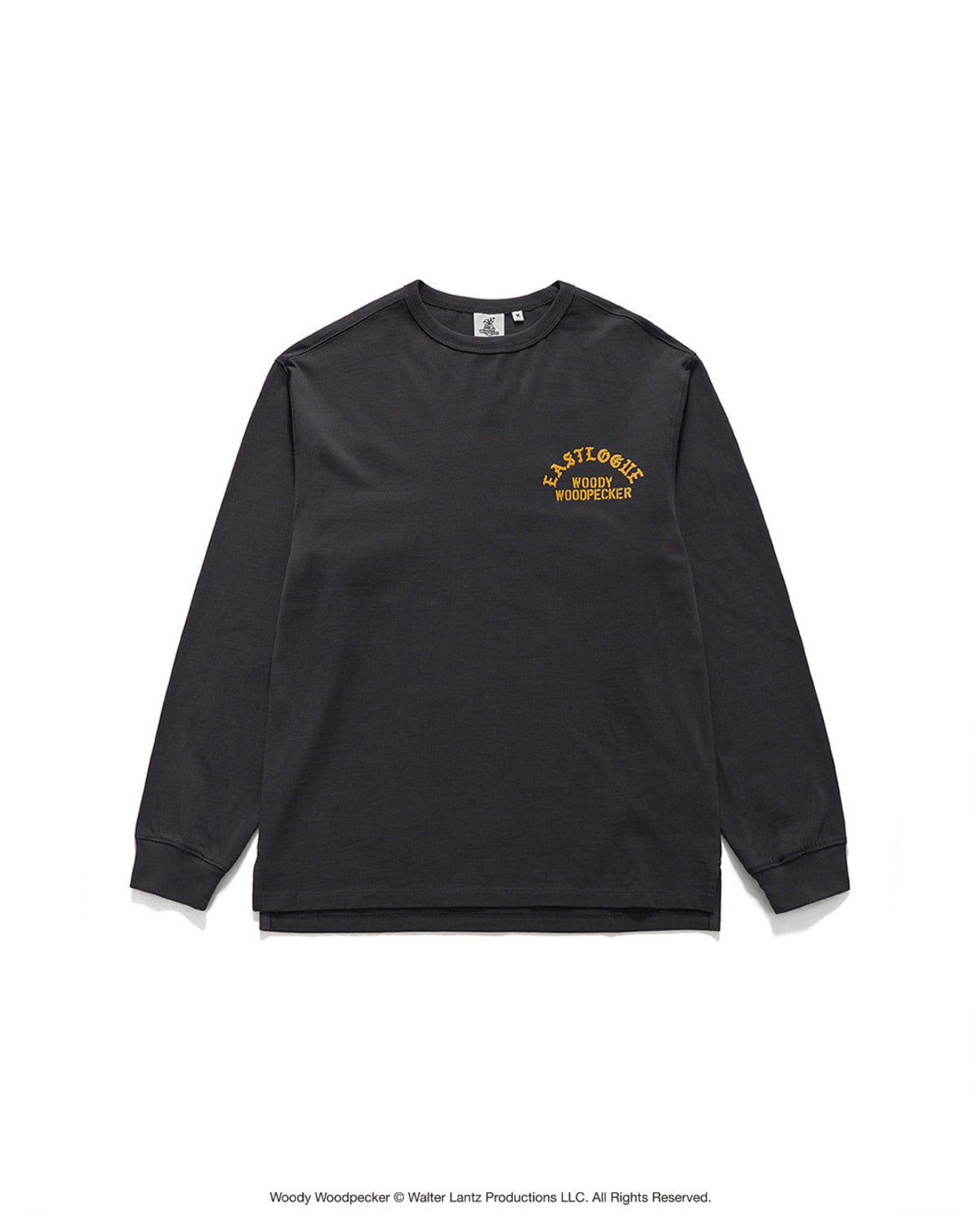 Eastlogue - Flocking And Embroidered Woody L.s T-shirts (Black) product image 1 | TRAB K-Fashion Australia