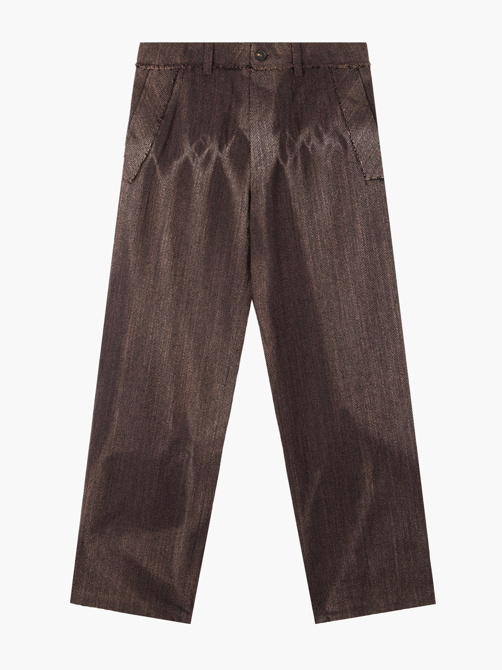 Jiyong Kim - Sun-Bleached Raw-Edge Straight Trousers (Brown) product image 8 | TRAB K-Fashion Australia