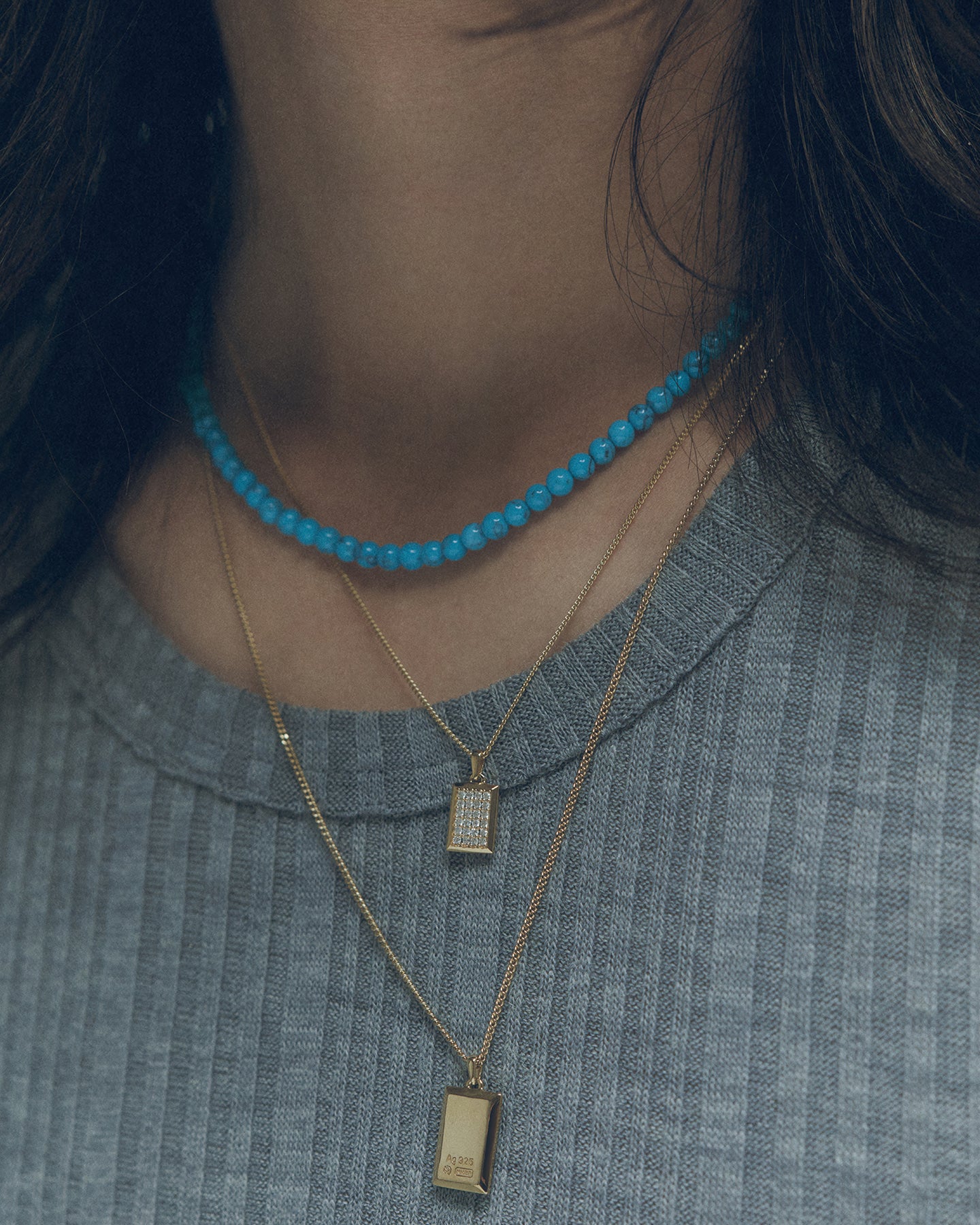 Numbering - Double Side Square Necklace #7736 product image 2 | TRAB K-Fashion Australia