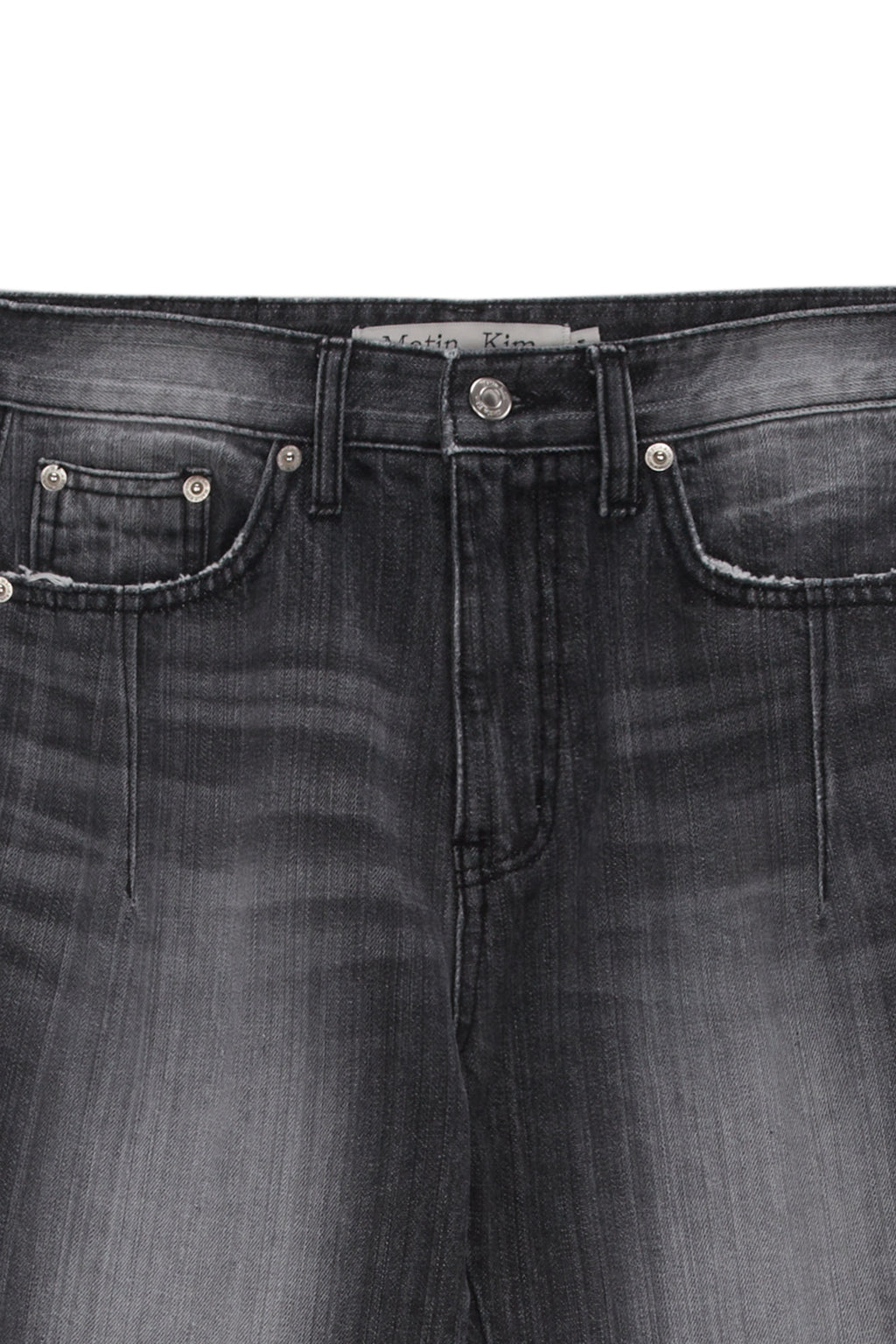 Matin Kim - Side Snap Boots Cut Denim Pants (Grey) product image 3 | TRAB K-Fashion Australia