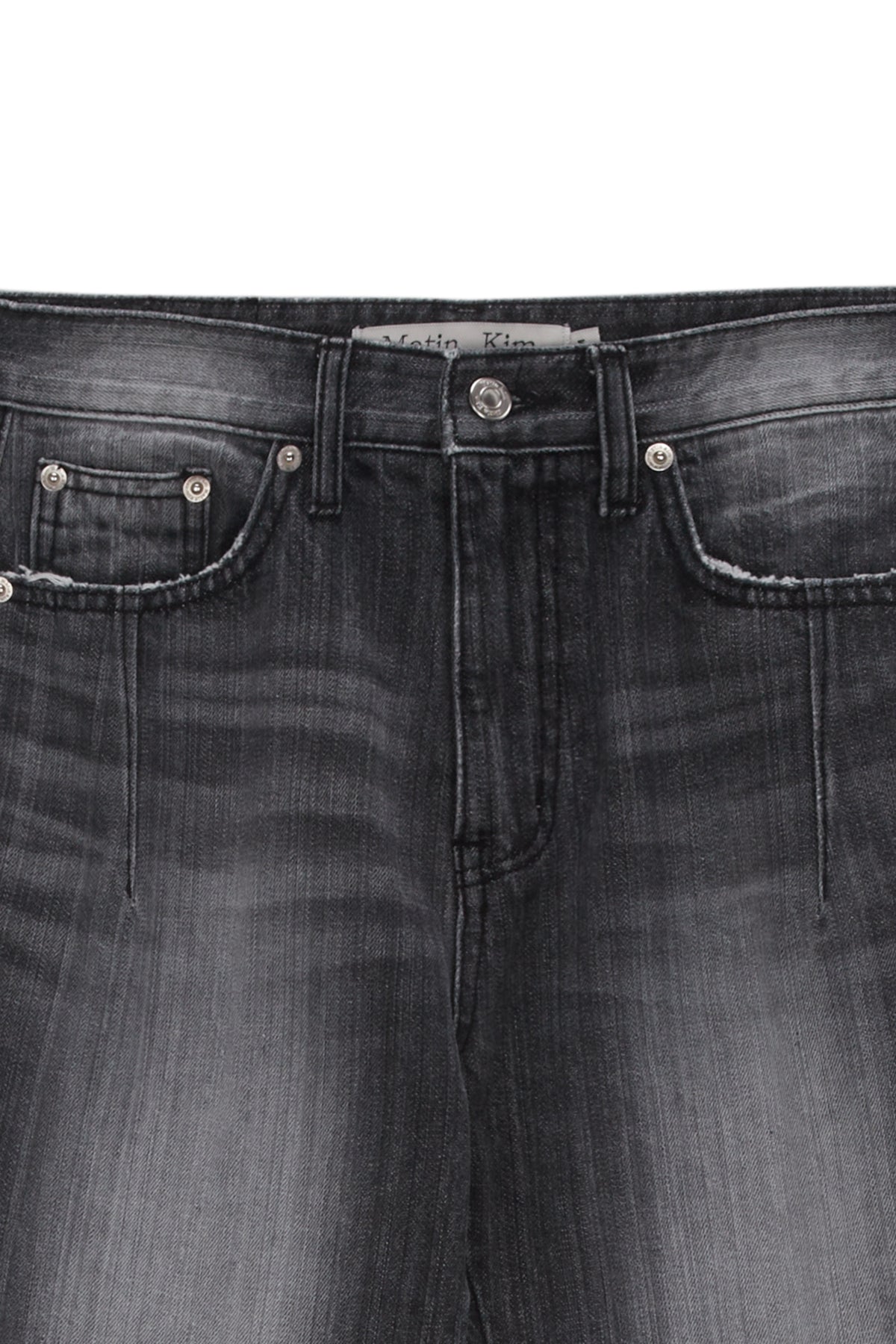 Matin Kim - Side Snap Boots Cut Denim Pants (Grey) product image 3 | TRAB K-Fashion Australia