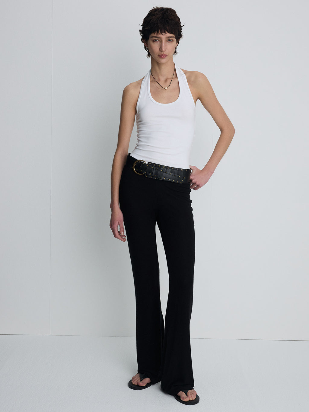 Tonywack - Halter-Neck Sleeveless Top (Off White) product image 2 | TRAB K-Fashion Australia