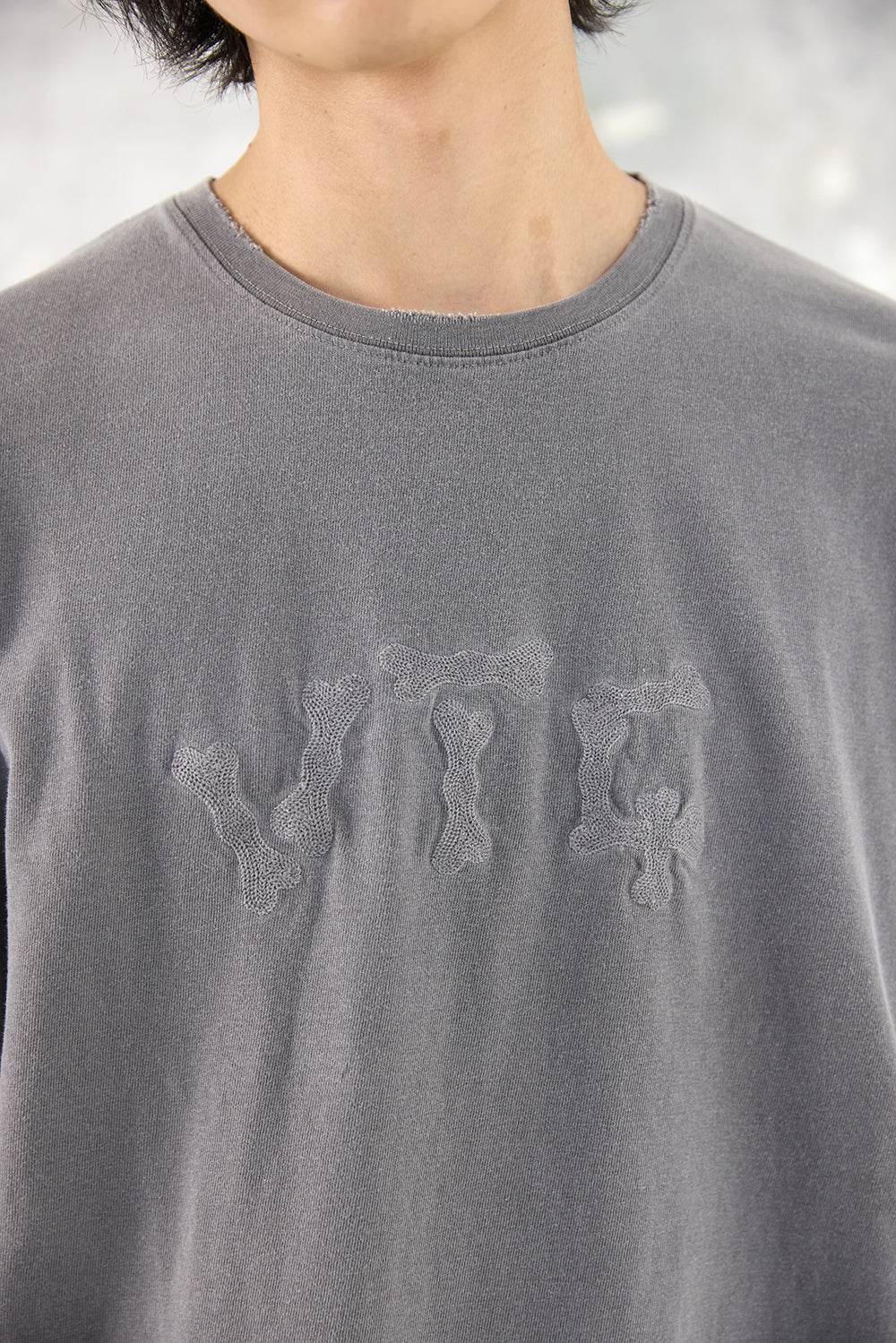 Hatchingroom - VTG Embroidery Tee Rose (Grey) product image 9 | TRAB K-Fashion Australia