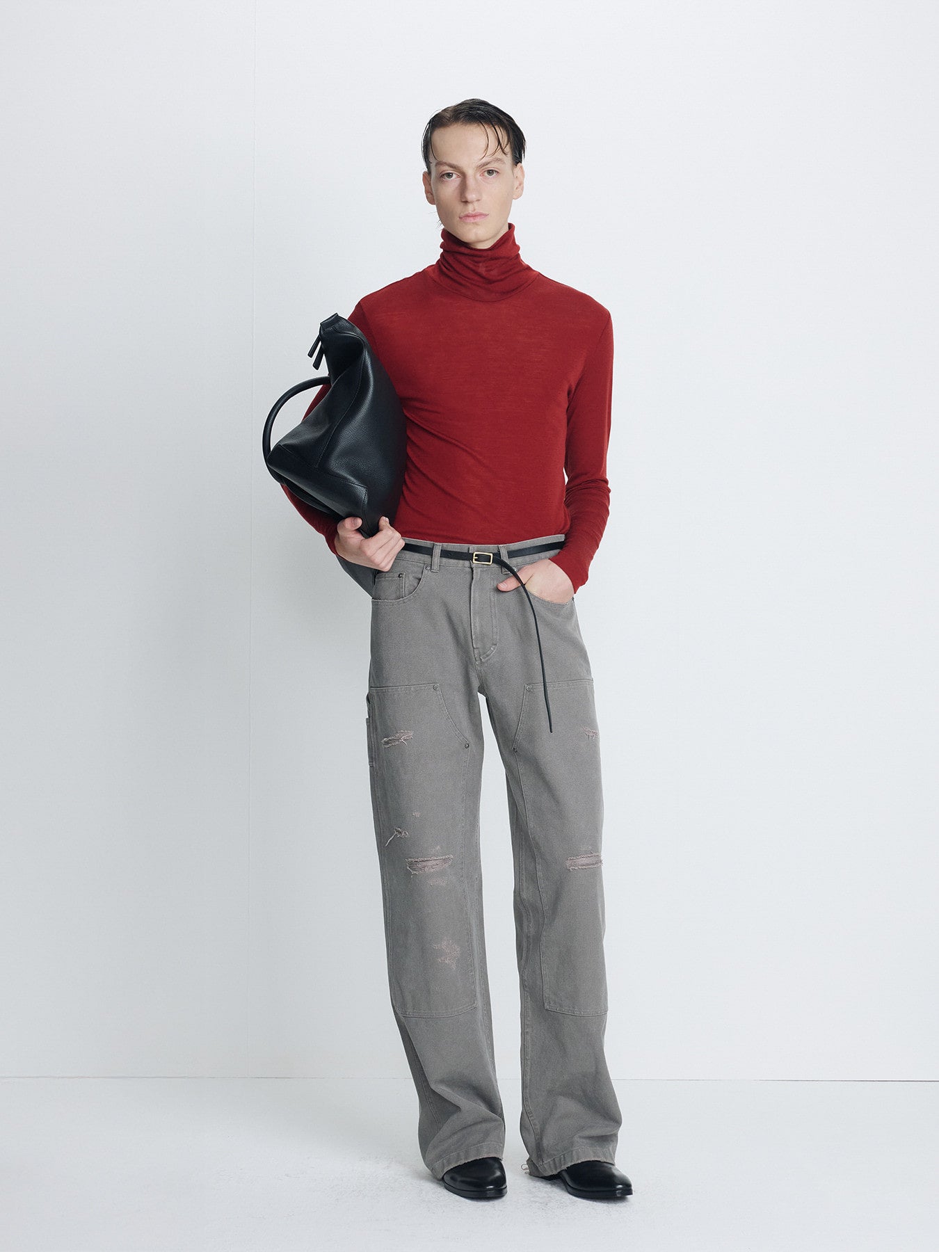 Tonywack - Light Wool Slim Roll Neck (Red) product image 1 | TRAB K-Fashion Australia