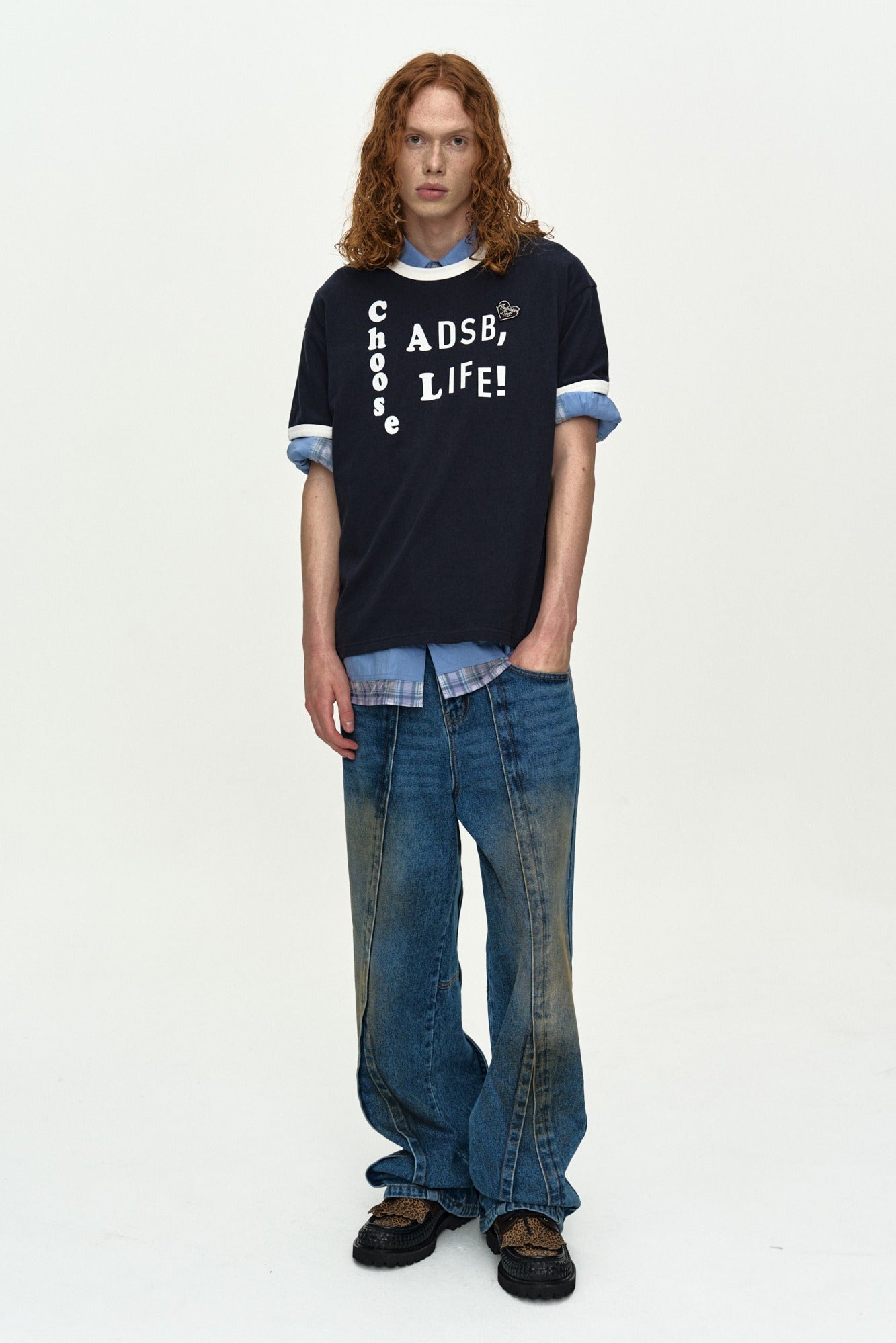 Andersson Bell - (essential) Adsb Flocking Ringer T-Shirt (Essential) product image 1 | TRAB K-Fashion Australia