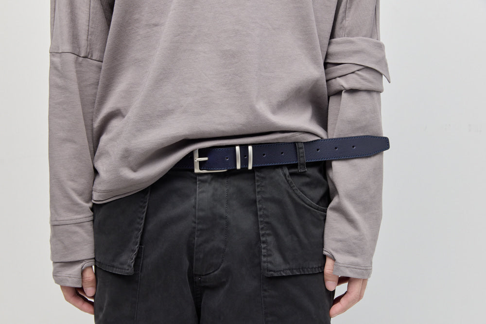 Hatchingroom - Fluid Leather Belt (Dark Navy) product image 6 | TRAB K-Fashion Australia