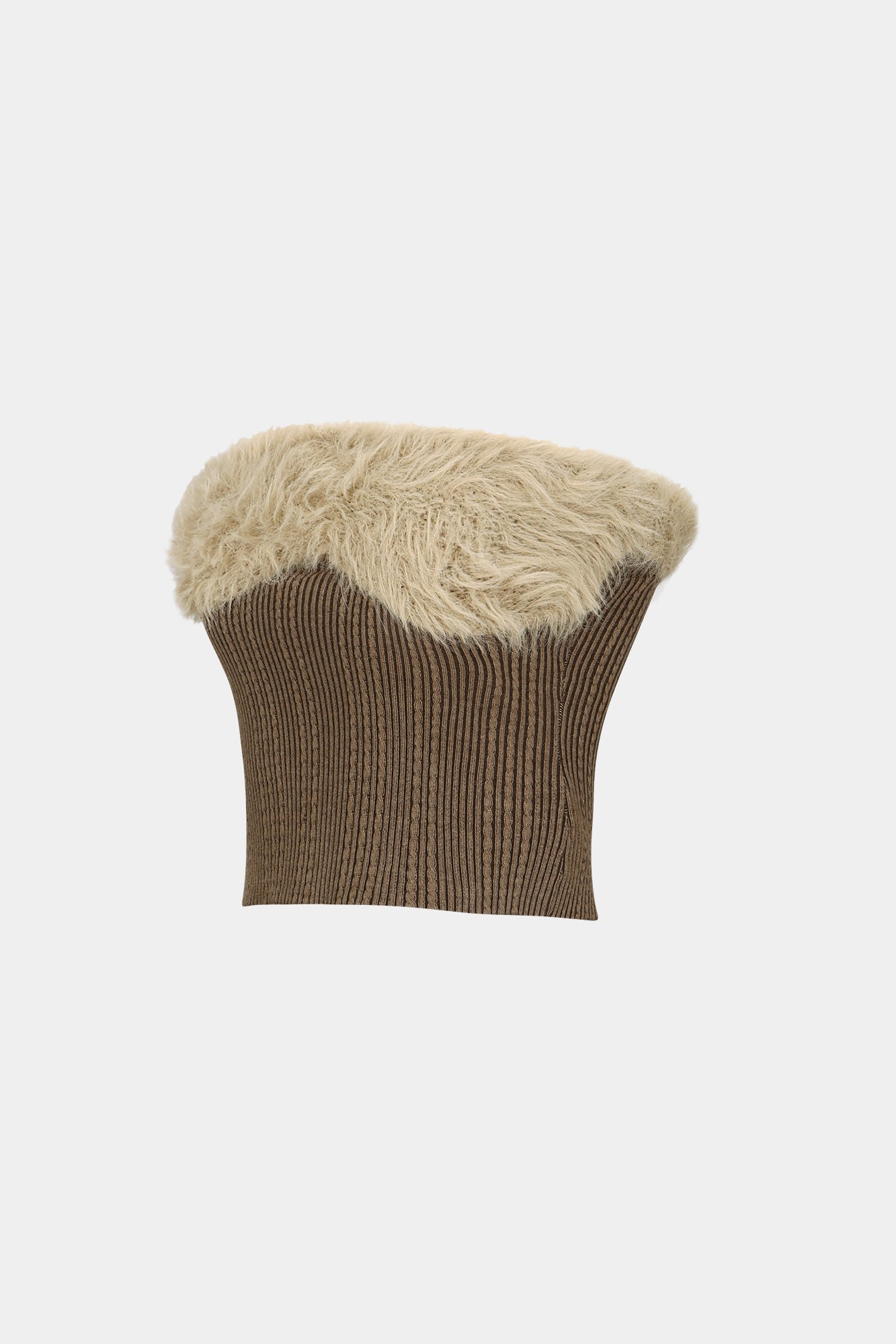Andersson Bell - Hairy Knit Top (Brown) product image 9 | TRAB K-Fashion Australia