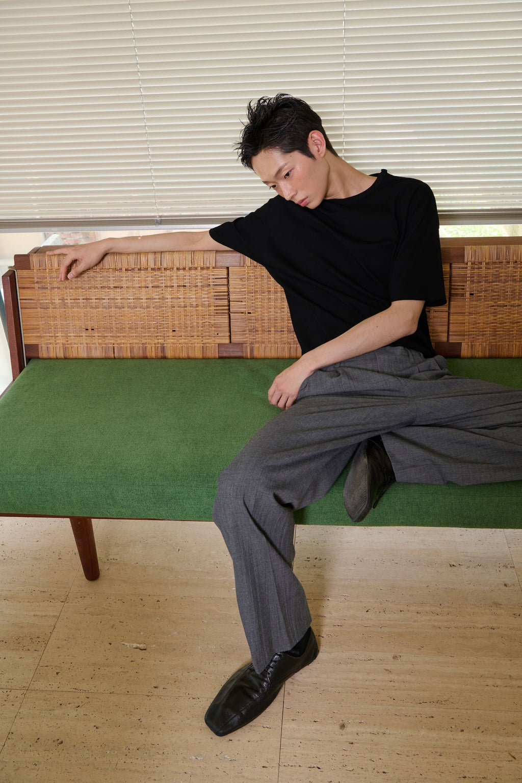 STU - Overlap Crop T-shirt (Black) product image 9 | TRAB K-Fashion Australia