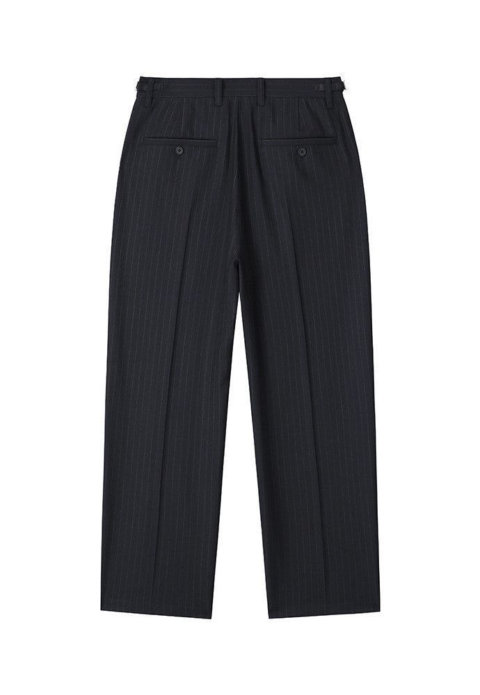 Art if acts - Wool One Tuck Trousers (Navy Stripe) product image 7 | TRAB K-Fashion Australia