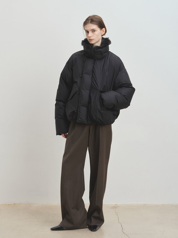 Tonywack - Shearling Collar Puffer Blouson (Black) product image 2 | TRAB K-Fashion Australia
