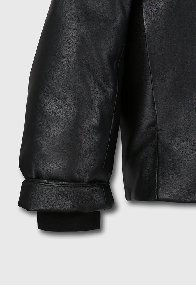 Tonywack - Leather Down Puffer Jacket (Black) product image 19 | TRAB K-Fashion Australia