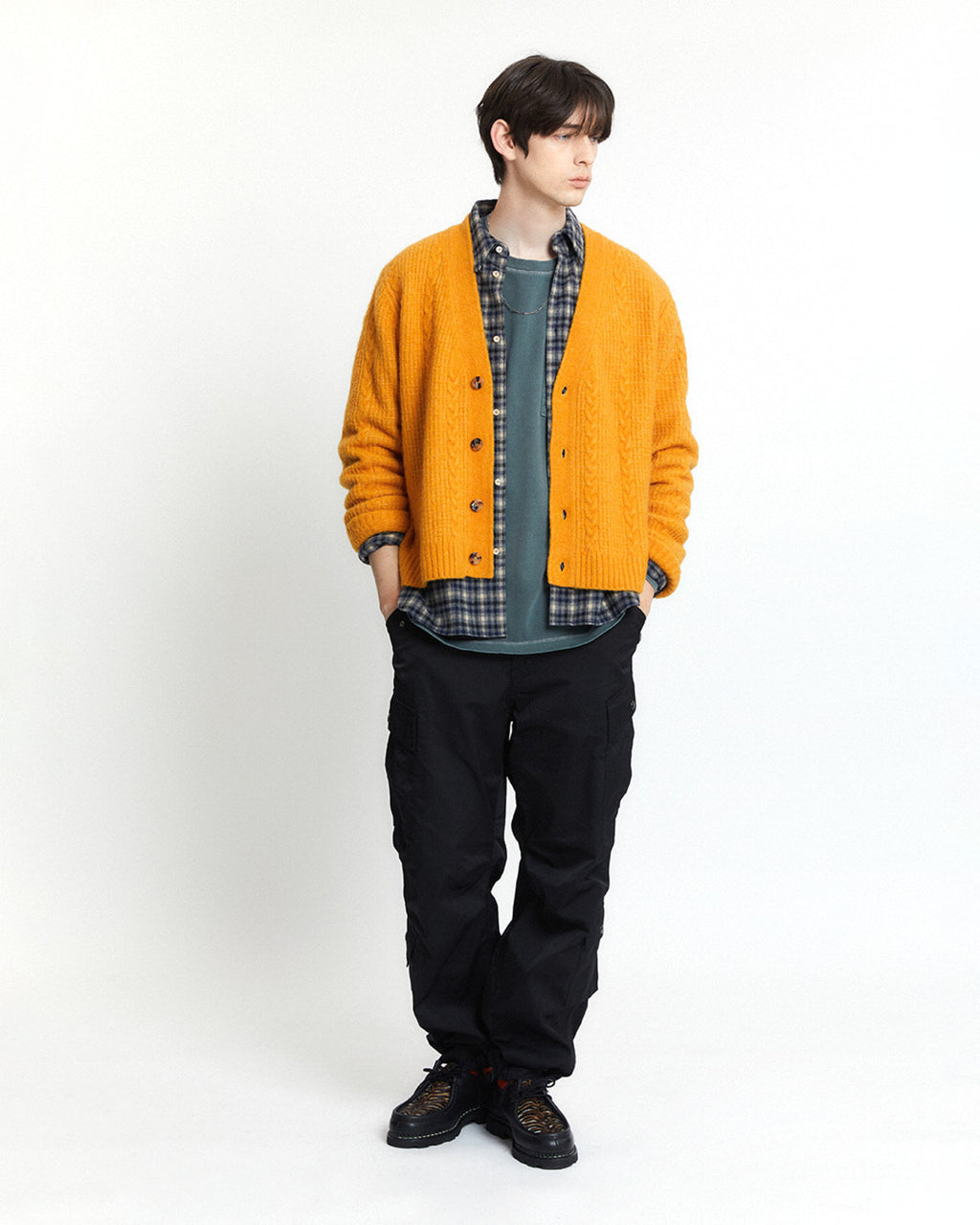 Eastlogue - Cozy Cable Cardigan (Mustard) product image 1 | TRAB K-Fashion Australia