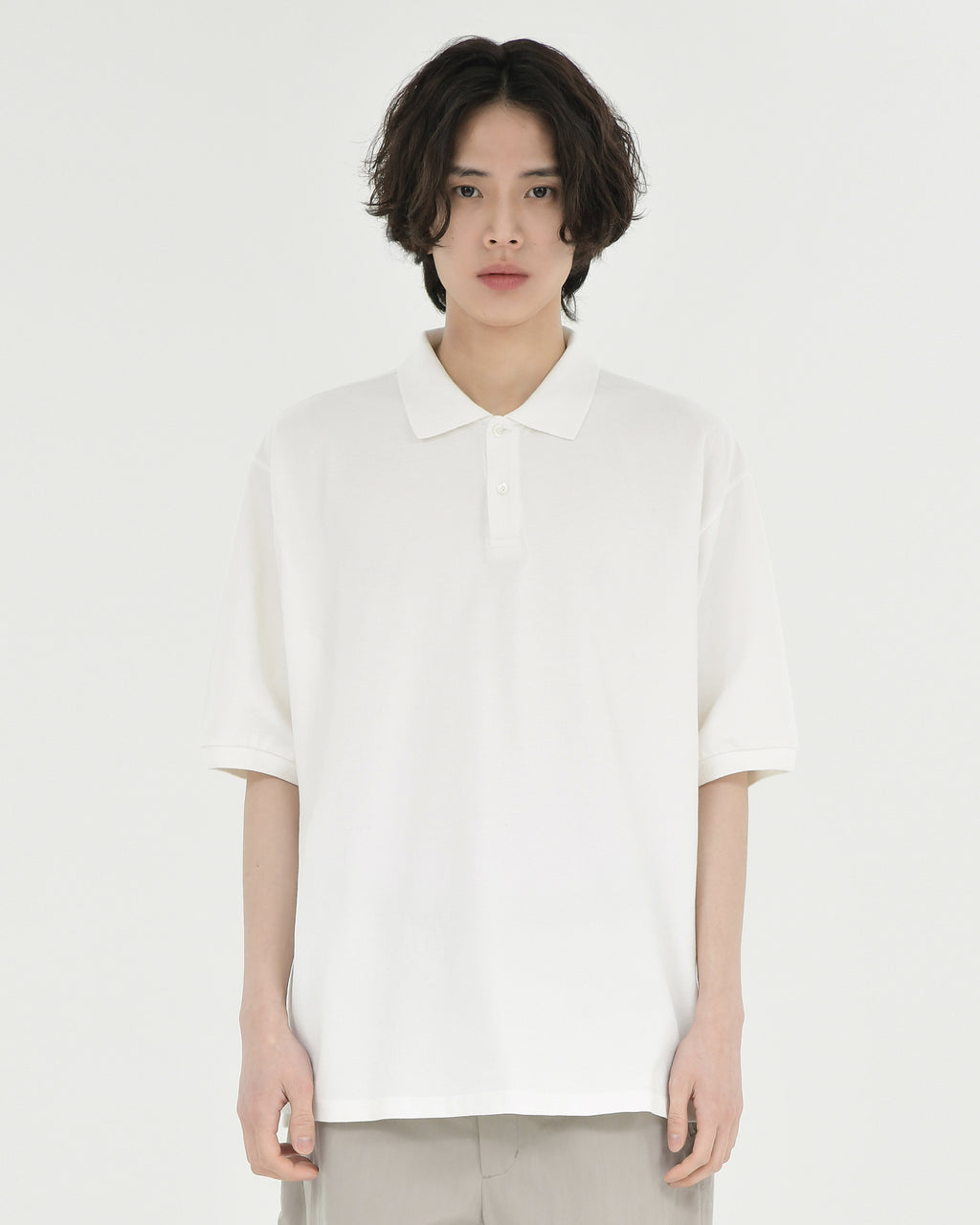 Brownyard - Cotton Pique Shirt (White) product image 1 | TRAB K-Fashion Australia
